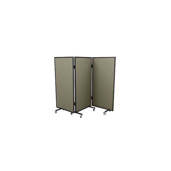 Beechwood Partition Screen L 250 x W 35 x H 190 cm, Steel Construction, Attractive Upholstery, Space Saving, Storage Linking Connection, Foam Cushion, Locking Castors - HorecaStore