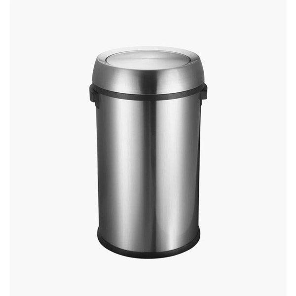 17 Gallon Stainless Steel Open Top trash can with lid