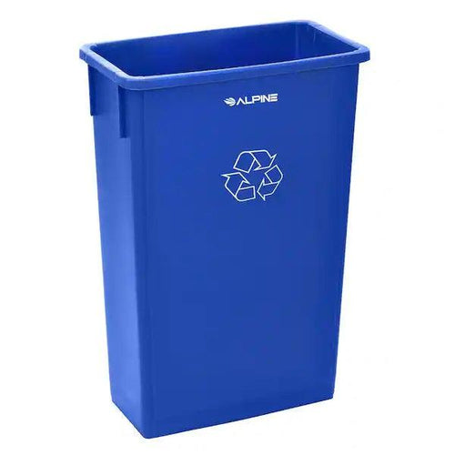 23 Gallon Trash/Recycling Can Blue, Stackable, Crack Resistant