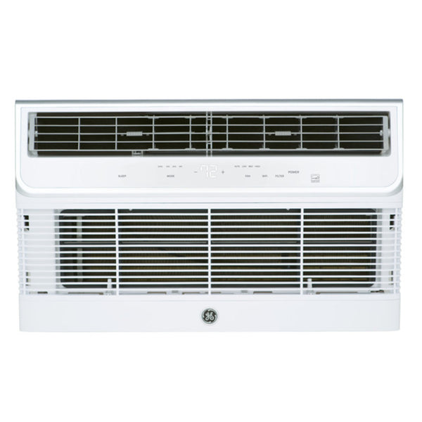 GE AJCQ08AWH 26" Thru-the-Wall Smart Air Conditioner with WiFi powered by SmartHQ, Smart Fan Switch, Touch Controls, and Cooling Capacity of 8,300 BTU, 10.6 EER, R410A, 115v/1ph