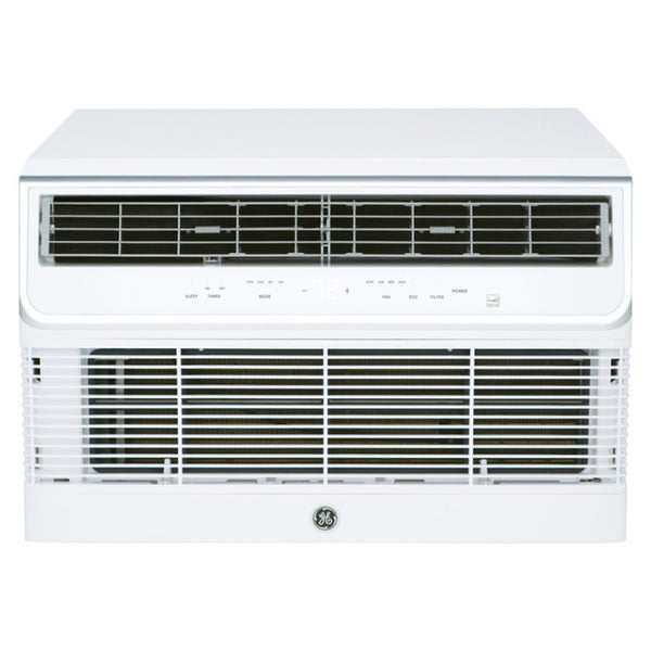 GE AJCQ12ACH 26" Thru-the-Wall Smart Air Conditioner with Smart Fan Switch, Electronic Capture Controls, Auto-Dimming Display, and 12,000 BTU, 10.5 EER, R410A, 115v/1ph