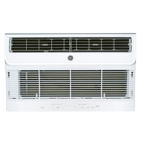 GE AJEM12DWJ 26" Thru the Wall Smart Air Conditioner with 3-Speed Fan, Electronic Touch Controls, and Cooling Capacity of 12,000 BTU, R32,10.5 EER,230/208v/1ph