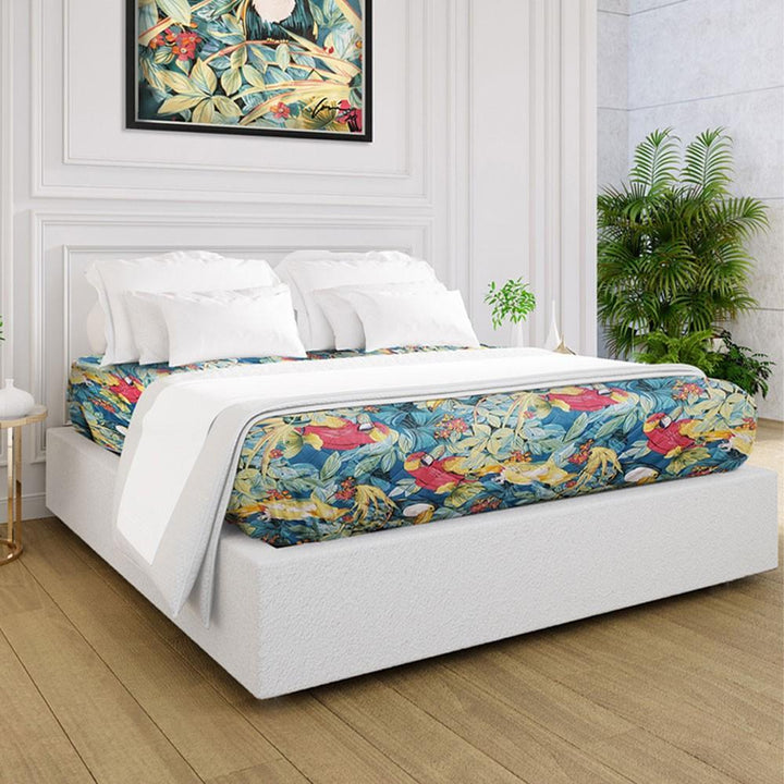 Printed hotel cheap bedspreads Tropical Kiwi