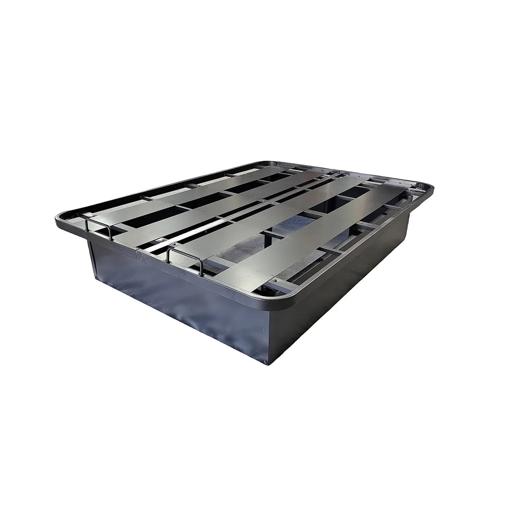 Queen size Hotel Style Metal Bed Frame Bed Base with Flush-to Floor Design main image 1