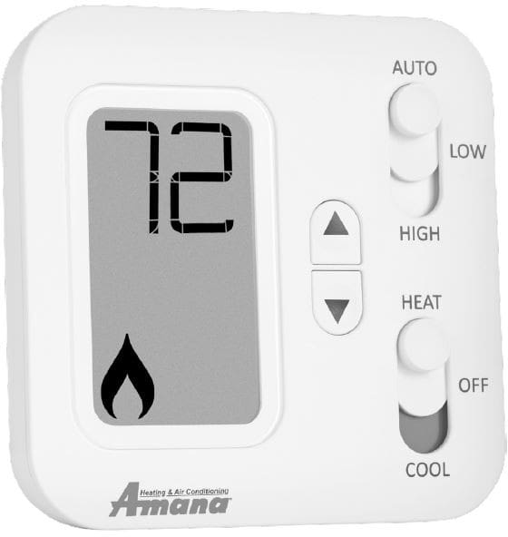 Amana PHWT-A150H Non-Programmable Thermostat with 2-Stage Heat / 1-Stage Cool or Heat Pump