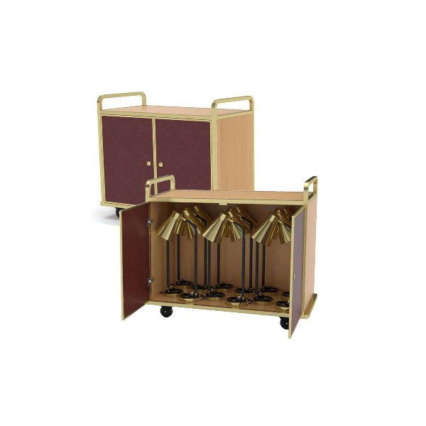 Heat Lamp Trolley Wear-proof And Scratch-Resistant Fireproofing Plate, Can Fit Up To 12 Heat Lamps. Color Champagne Gold