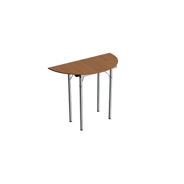 Beechwood Half Round Table L 90 x W 45 x H 75 cm, Sturdy And Space-Saving, MDF Laminated Table Tops With Folding Legs